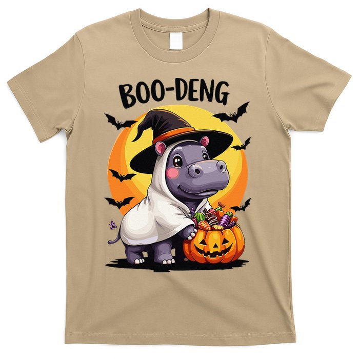 Moo Deng Halloween Boo Deng Costume Moodeng Hippo T-Shirt