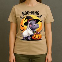 Moo Deng Halloween Boo Deng Costume Moodeng Hippo T-Shirt