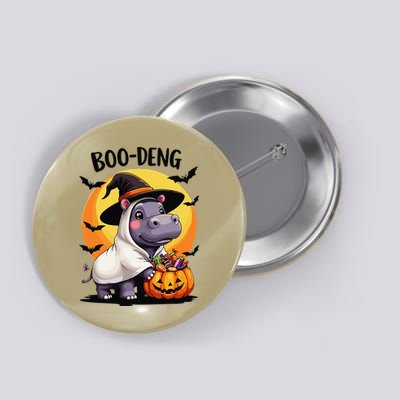 Moo Deng Halloween Boo Deng Costume Moodeng Hippo Button