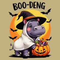 Moo Deng Halloween Boo Deng Costume Moodeng Hippo Magnet