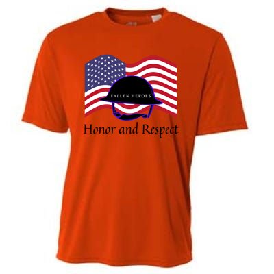 Memorial Day Honor And Respect Our Fallen Heroes Great Gift Cooling Performance Crew T-Shirt