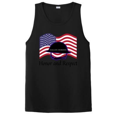 Memorial Day Honor And Respect Our Fallen Heroes Great Gift PosiCharge Competitor Tank