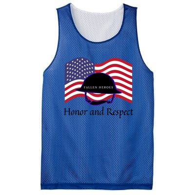 Memorial Day Honor And Respect Our Fallen Heroes Great Gift Mesh Reversible Basketball Jersey Tank