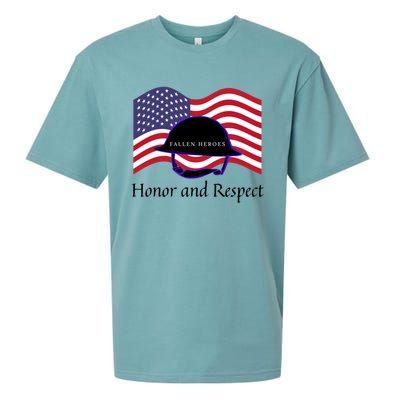 Memorial Day Honor And Respect Our Fallen Heroes Great Gift Sueded Cloud Jersey T-Shirt