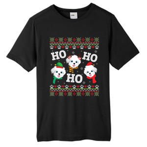 Morkie Dog Ho Ho Ho Merry Christmas Day Dad Mom Ugly Sweat Cool Gift Tall Fusion ChromaSoft Performance T-Shirt