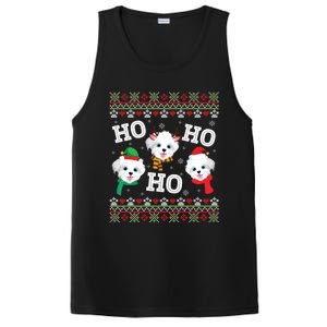 Morkie Dog Ho Ho Ho Merry Christmas Day Dad Mom Ugly Sweat Cool Gift PosiCharge Competitor Tank