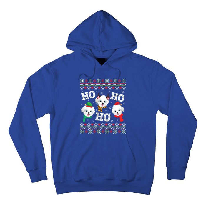 Morkie Dog Ho Ho Ho Merry Christmas Day Dad Mom Ugly Sweat Cool Gift Hoodie