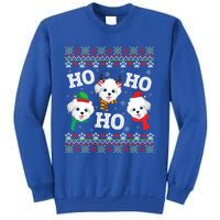 Morkie Dog Ho Ho Ho Merry Christmas Day Dad Mom Ugly Sweat Cool Gift Sweatshirt