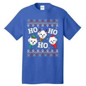 Morkie Dog Ho Ho Ho Merry Christmas Day Dad Mom Ugly Sweat Cool Gift Tall T-Shirt