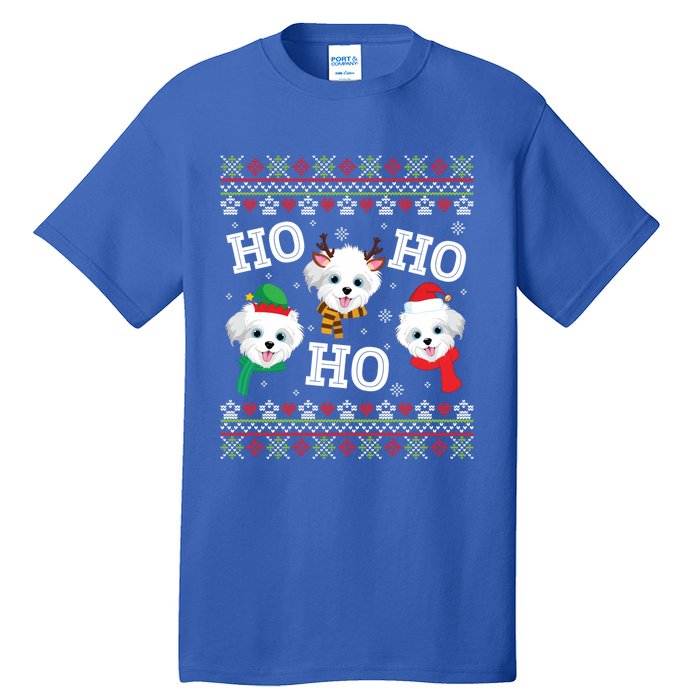 Morkie Dog Ho Ho Ho Merry Christmas Day Dad Mom Ugly Sweat Cool Gift Tall T-Shirt