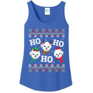 Morkie Dog Ho Ho Ho Merry Christmas Day Dad Mom Ugly Sweat Cool Gift Ladies Essential Tank