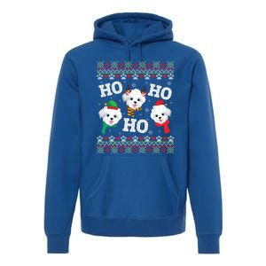 Morkie Dog Ho Ho Ho Merry Christmas Day Dad Mom Ugly Sweat Cool Gift Premium Hoodie