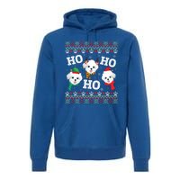 Morkie Dog Ho Ho Ho Merry Christmas Day Dad Mom Ugly Sweat Cool Gift Premium Hoodie