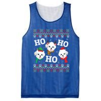 Morkie Dog Ho Ho Ho Merry Christmas Day Dad Mom Ugly Sweat Cool Gift Mesh Reversible Basketball Jersey Tank