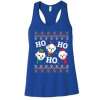 Morkie Dog Ho Ho Ho Merry Christmas Day Dad Mom Ugly Sweat Cool Gift Women's Racerback Tank