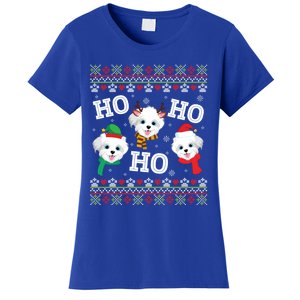 Morkie Dog Ho Ho Ho Merry Christmas Day Dad Mom Ugly Sweat Cool Gift Women's T-Shirt