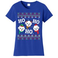 Morkie Dog Ho Ho Ho Merry Christmas Day Dad Mom Ugly Sweat Cool Gift Women's T-Shirt