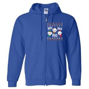 Morkie Dog Ho Ho Ho Merry Christmas Day Dad Mom Ugly Sweat Cool Gift Full Zip Hoodie