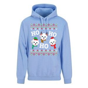 Morkie Dog Ho Ho Ho Merry Christmas Day Dad Mom Ugly Sweat Cool Gift Unisex Surf Hoodie