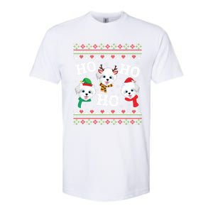 Morkie Dog Ho Ho Ho Merry Christmas Day Dad Mom Ugly Sweat Cool Gift Softstyle CVC T-Shirt