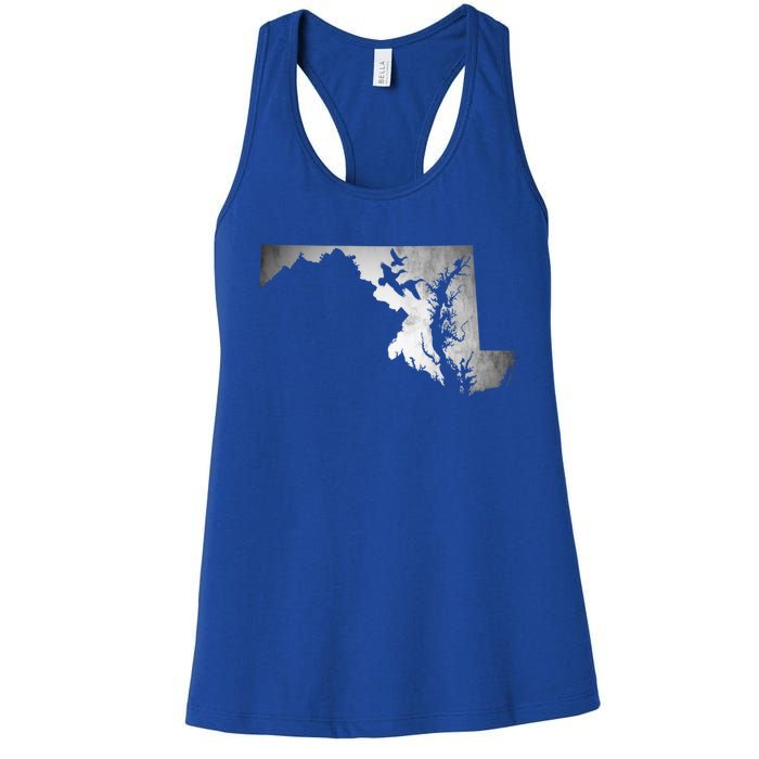 Maryland Duck Hunting Gift Women's Racerback Tank