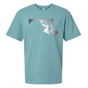 Maryland Duck Hunting Gift Sueded Cloud Jersey T-Shirt