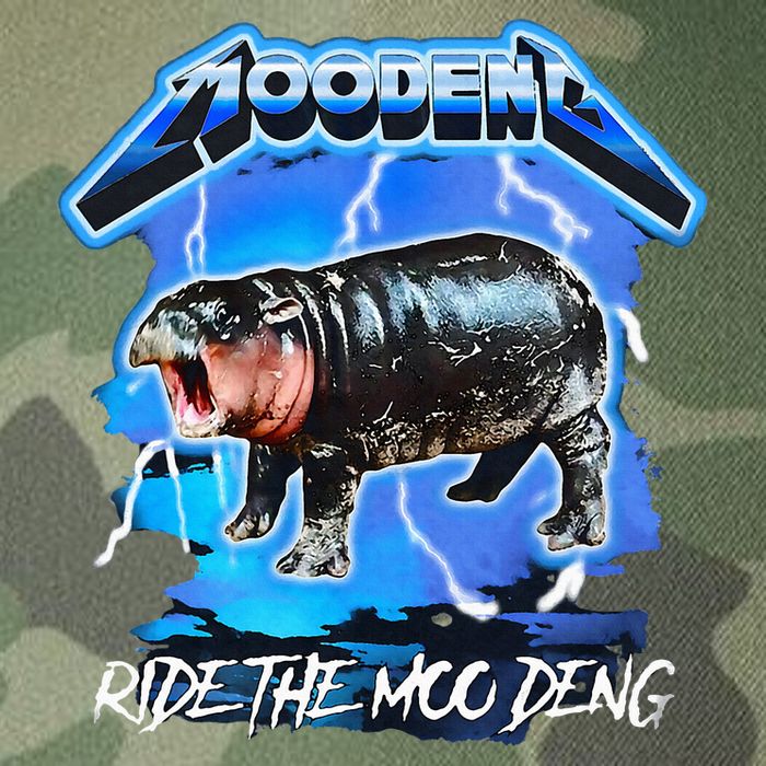 Moo Deng Hippo Ride The Moo Deng Legacy Tie Dye Trucker Hat