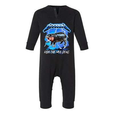 Moo Deng Hippo Ride The Moo Deng Infant Fleece One Piece