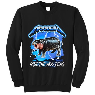 Moo Deng Hippo Ride The Moo Deng Sweatshirt