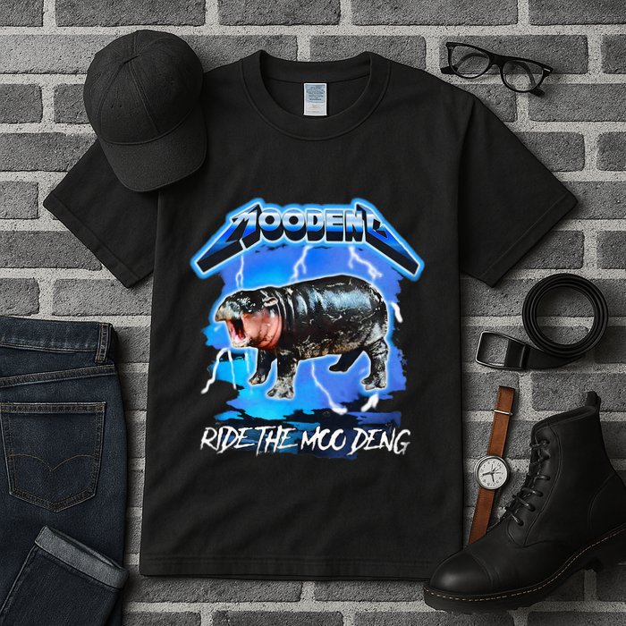 Moo Deng Hippo Ride The Moo Deng Tall T-Shirt