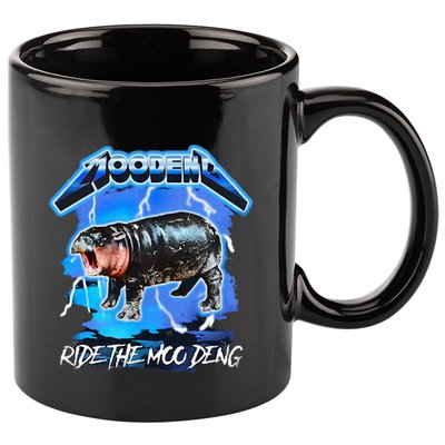 Moo Deng Hippo Ride The Moo Deng 11oz C Handle Ceramic Mug