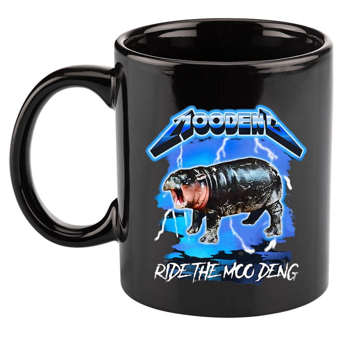 Moo Deng Hippo Ride The Moo Deng 11oz C Handle Ceramic Mug