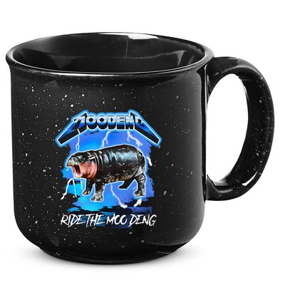 Moo Deng Hippo Ride The Moo Deng 15oz Campfire Ceramic Mug