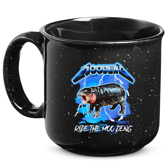 Moo Deng Hippo Ride The Moo Deng 15oz Campfire Ceramic Mug