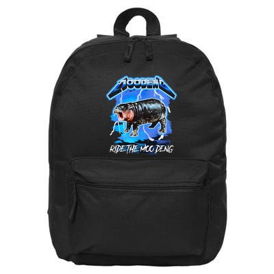 Moo Deng Hippo Ride The Moo Deng 16 in Basic Backpack