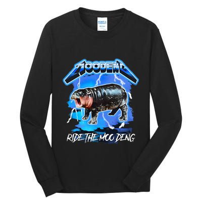 Moo Deng Hippo Ride The Moo Deng Tall Long Sleeve T-Shirt
