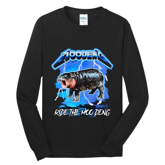 Moo Deng Hippo Ride The Moo Deng Tall Long Sleeve T-Shirt
