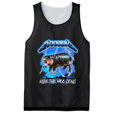 Moo Deng Hippo Ride The Moo Deng Mesh Reversible Basketball Jersey Tank