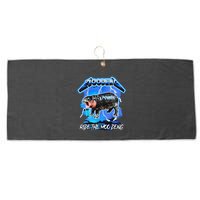 Moo Deng Hippo Ride The Moo Deng Large Microfiber Waffle Golf Towel