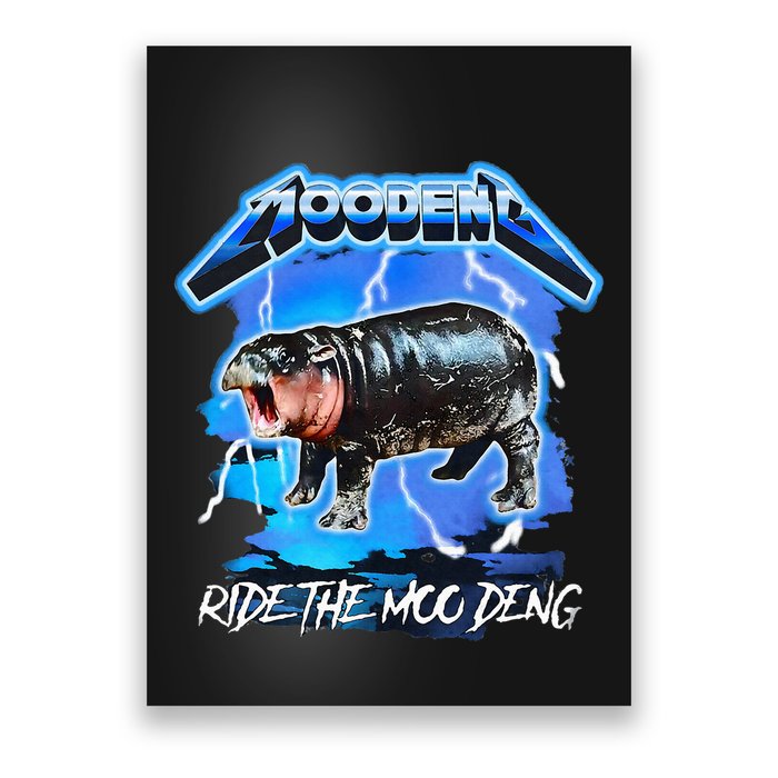 Moo Deng Hippo Ride The Moo Deng Poster