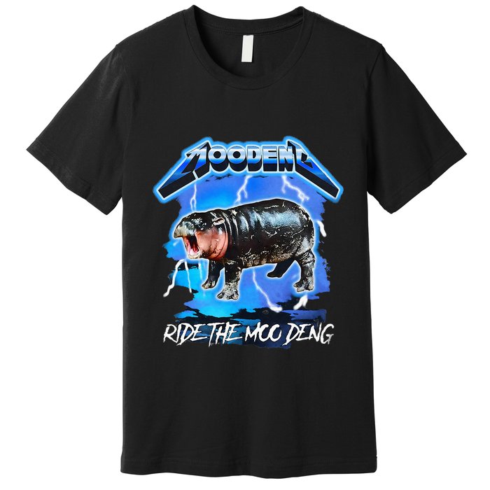 Moo Deng Hippo Ride The Moo Deng Premium T-Shirt
