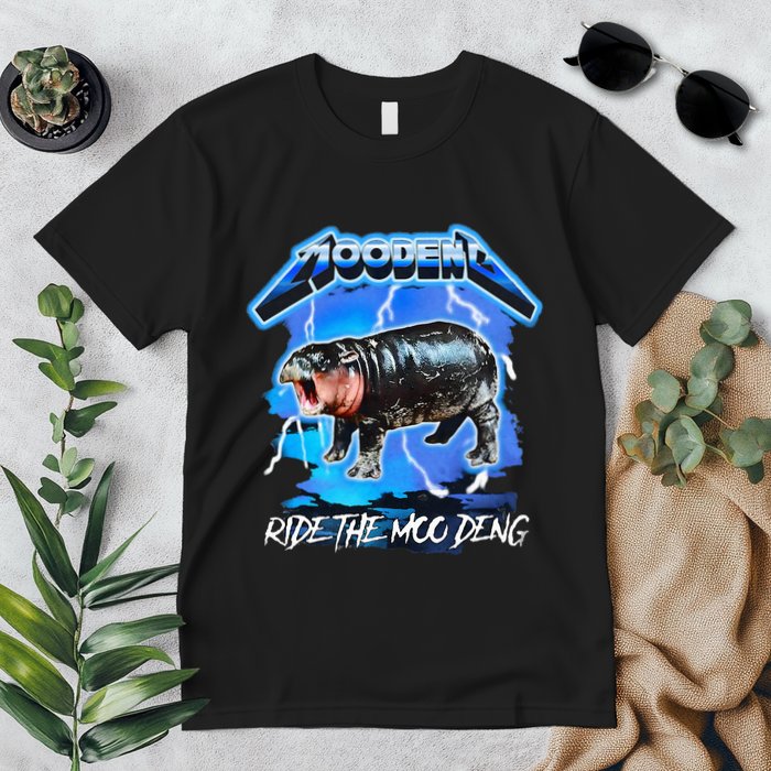 Moo Deng Hippo Ride The Moo Deng Premium T-Shirt