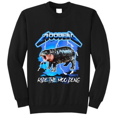 Moo Deng Hippo Ride The Moo Deng Tall Sweatshirt