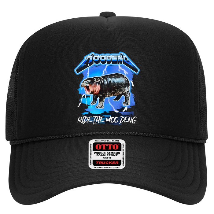 Moo Deng Hippo Ride The Moo Deng Trucker Hat