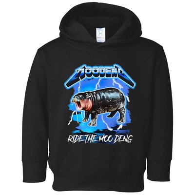 Moo Deng Hippo Ride The Moo Deng Toddler Hoodie