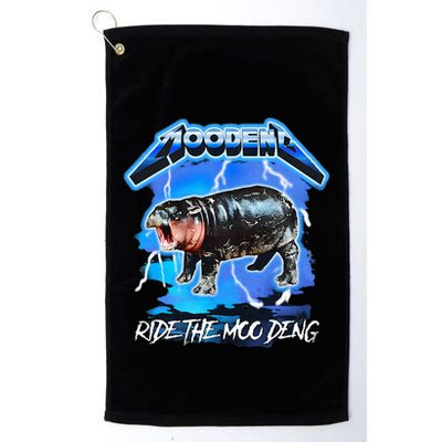 Moo Deng Hippo Ride The Moo Deng Golf Towel