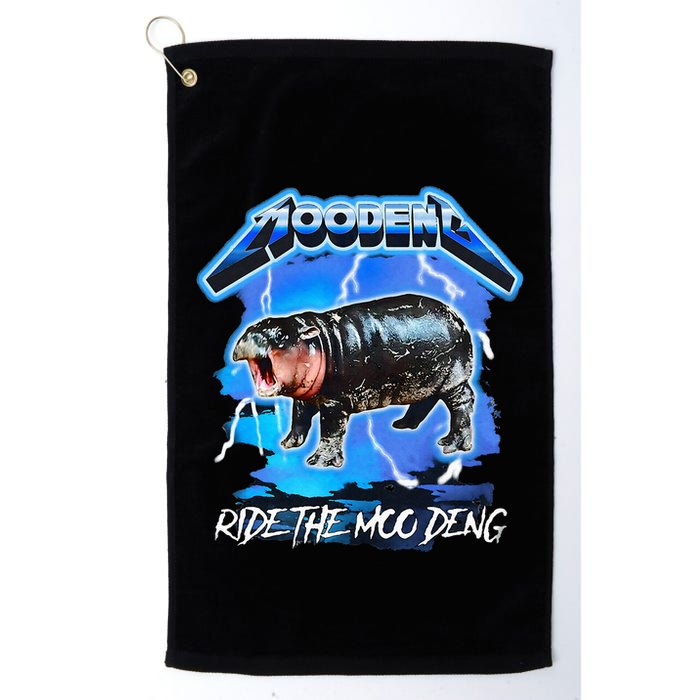 Moo Deng Hippo Ride The Moo Deng Golf Towel