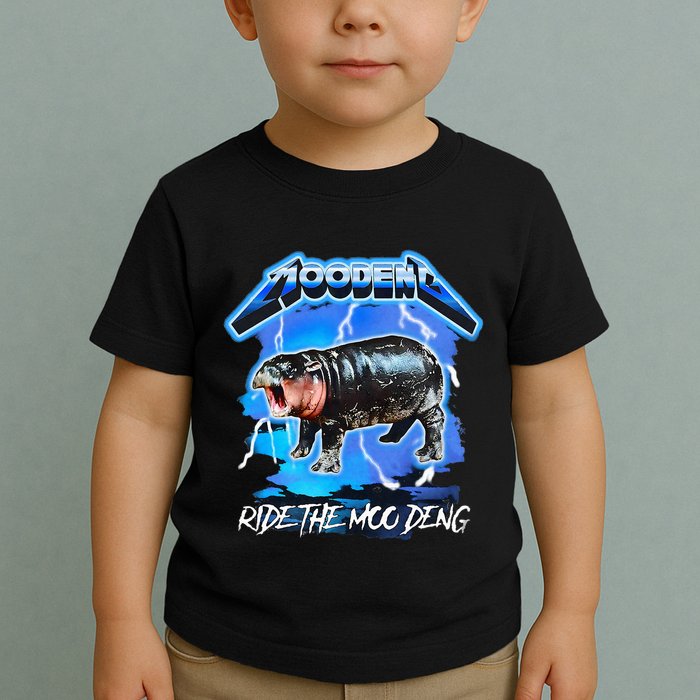 Moo Deng Hippo Ride The Moo Deng Toddler T-Shirt