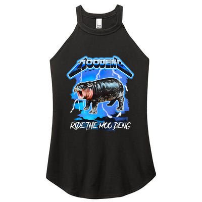 Moo Deng Hippo Ride The Moo Deng Women's Perfect Tri Rocker Tank