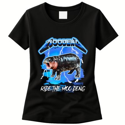 Moo Deng Hippo Ride The Moo Deng Womens T-Shirt
